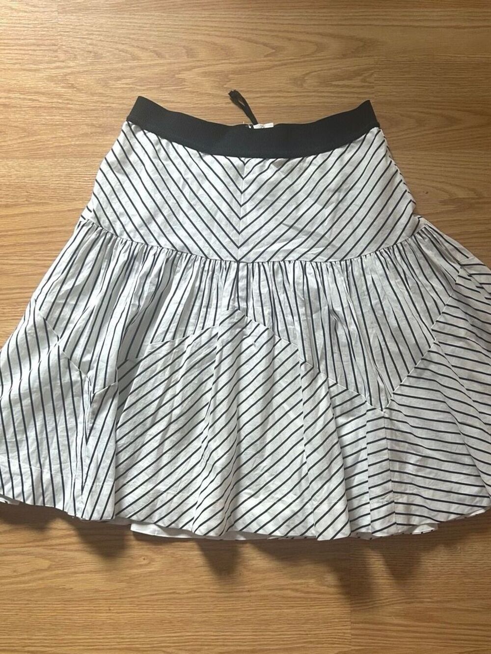 Maeve Anthropologie Size 4 Striped Cotton Tiered Full Midi Skirt